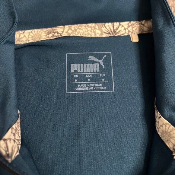 Puma Zip-Up Golf Tank Teal - M - Picture 2 of 2